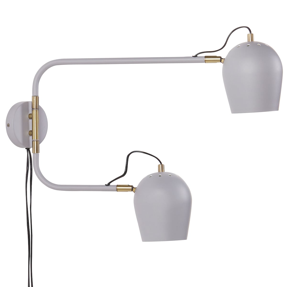 Lampa ścienna ESTRELLA Jasnoszary Metal Regulowana