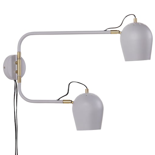 Lampa ścienna ESTRELLA Jasnoszary Metal Regulowana