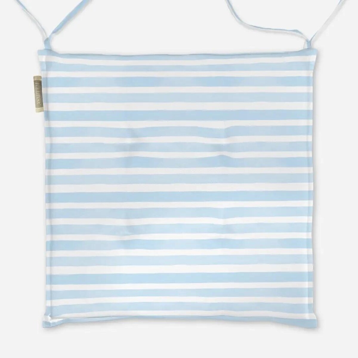 Poduszka świąteczna na krzesło - błękitne paski