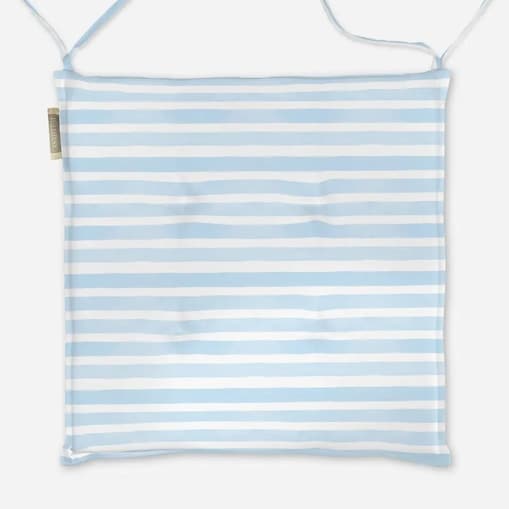 Poduszka świąteczna na krzesło - błękitne paski