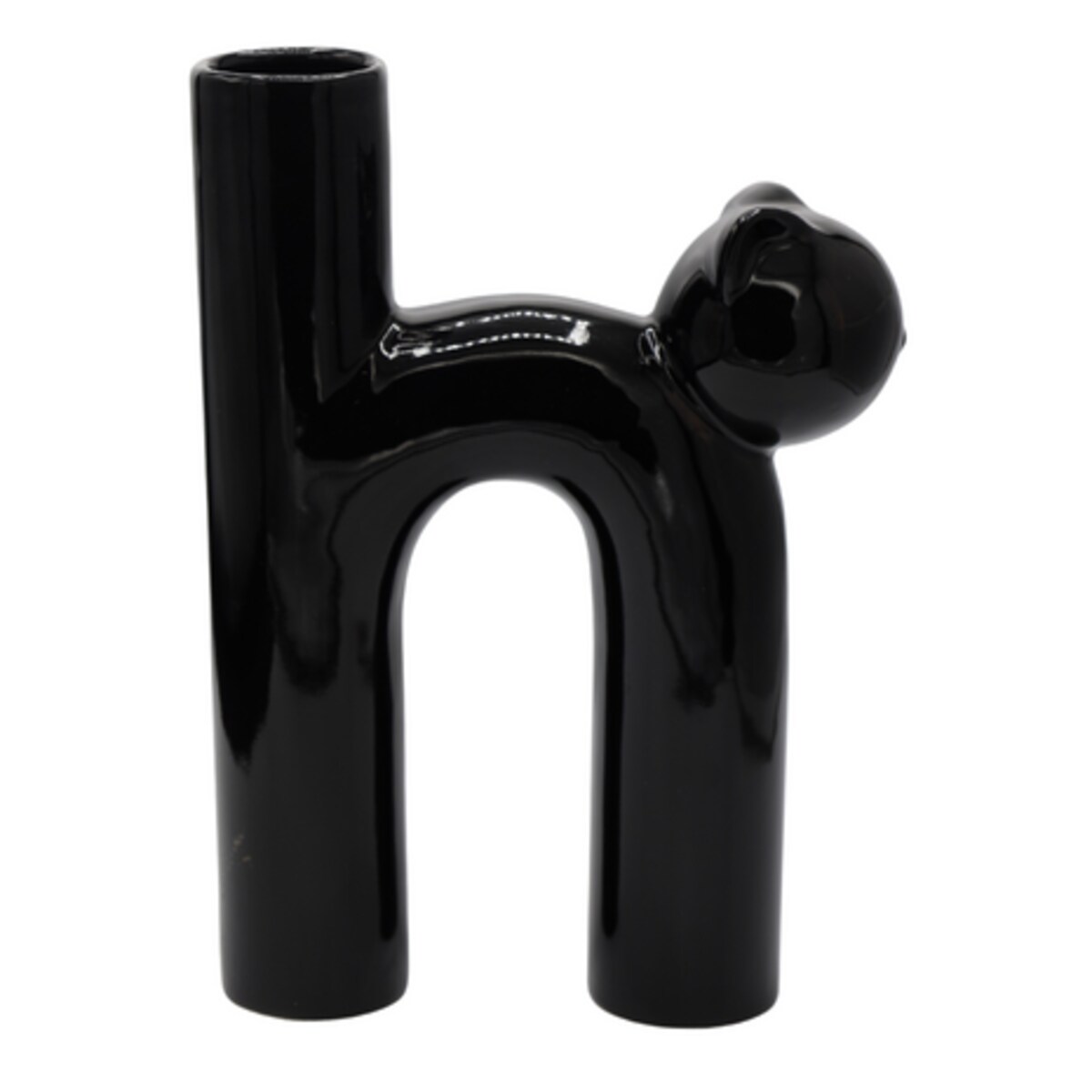 Wazon ceramiczny kot 25x18,2x6,5 cm GATELO czarny