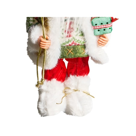 Dekoracja świąteczna MOSVATN Mikołaj 37 cm Czerowny/ zielony