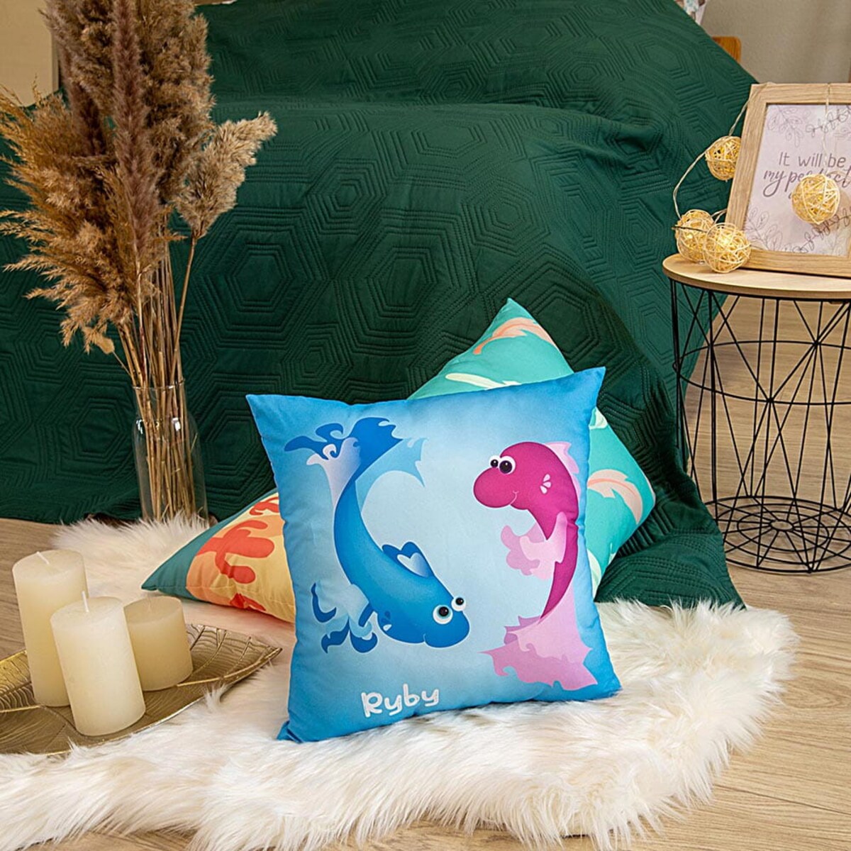 Poduszka przytulanka Ryby 40x40