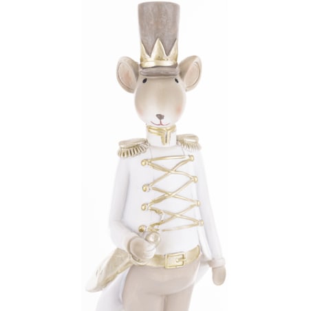 Figurka - myszka we fraku i cylindrze 31,5x9x9 cm TOPO szara