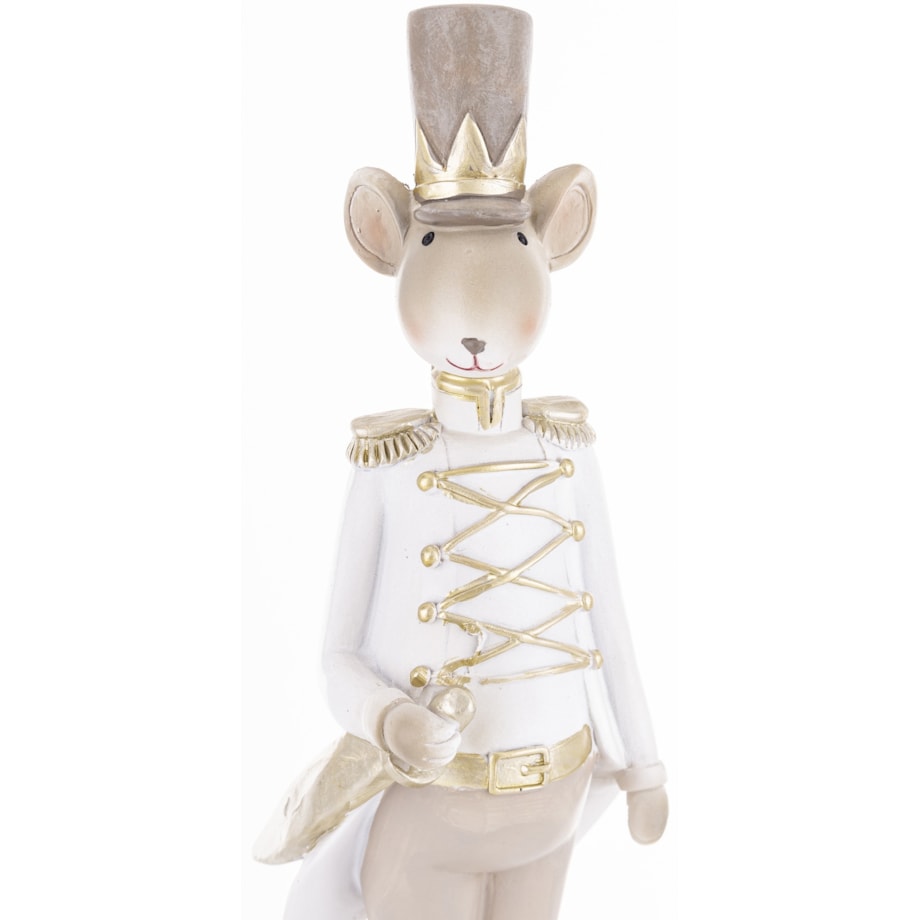 Figurka - myszka we fraku i cylindrze 31,5x9x9 cm TOPO szara