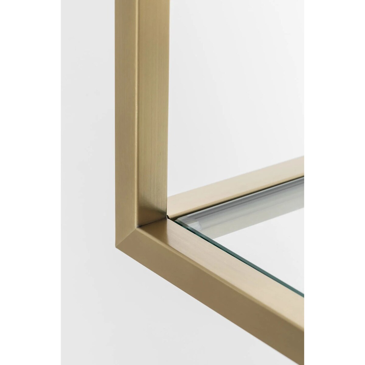 Półka wisząca, szklane półki, matowe złoto 90 cm Daiana