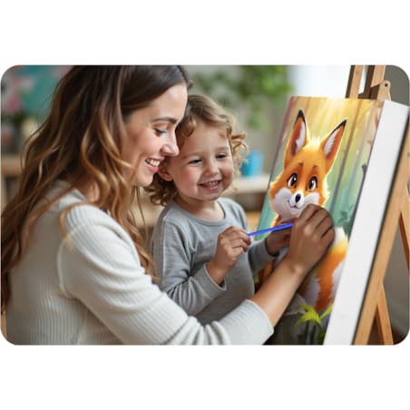 Malowanie po numerach obraz z ramą 40x50 Lisek Massido