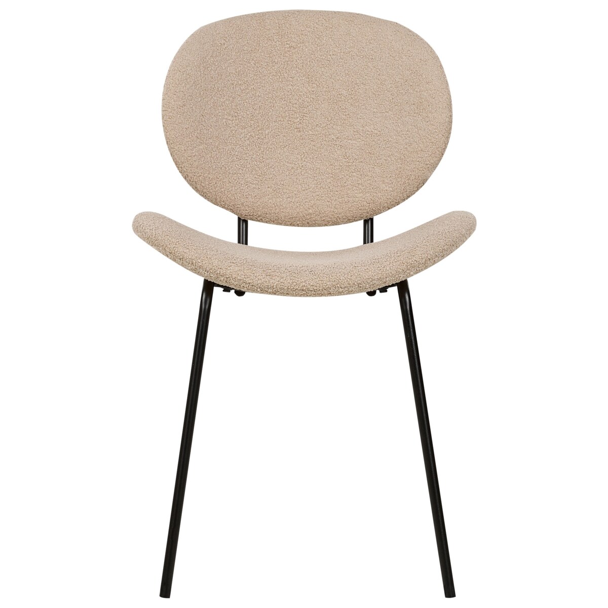 Krzesło do jadalni Zestaw 2 Boucle Beżowoszary LUANA