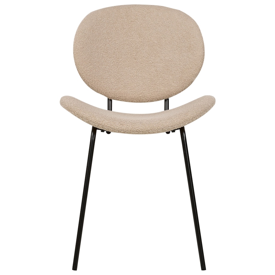 Krzesło do jadalni Zestaw 2 Boucle Beżowoszary LUANA