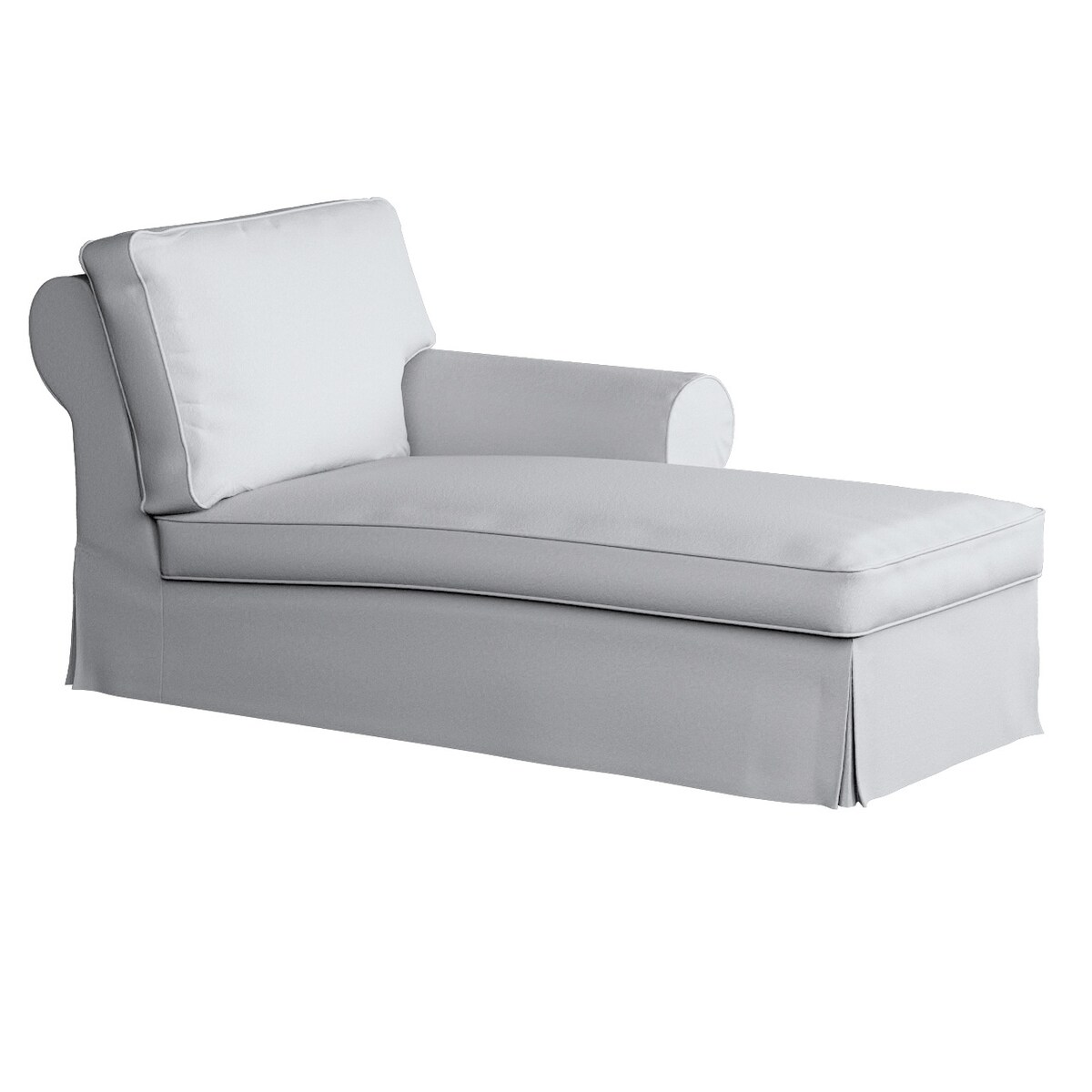 Pokrowiec na szezlong Ektorp prawy, biała bukla, 84 x 166 x 73 cm, Boucle Teddy