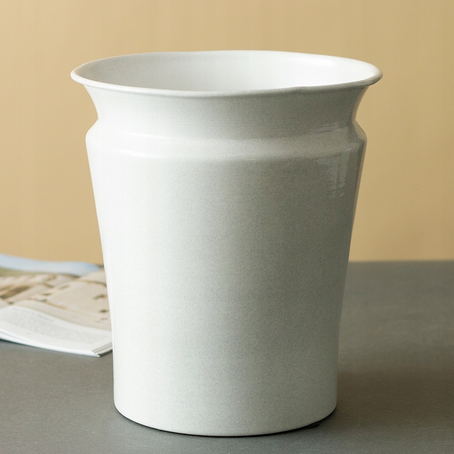 3 szt. DONICA SHELL metalowa biała