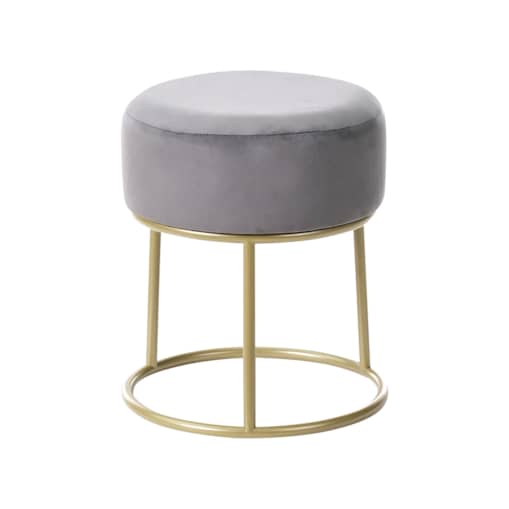 Stołek DELCO Welur Szary