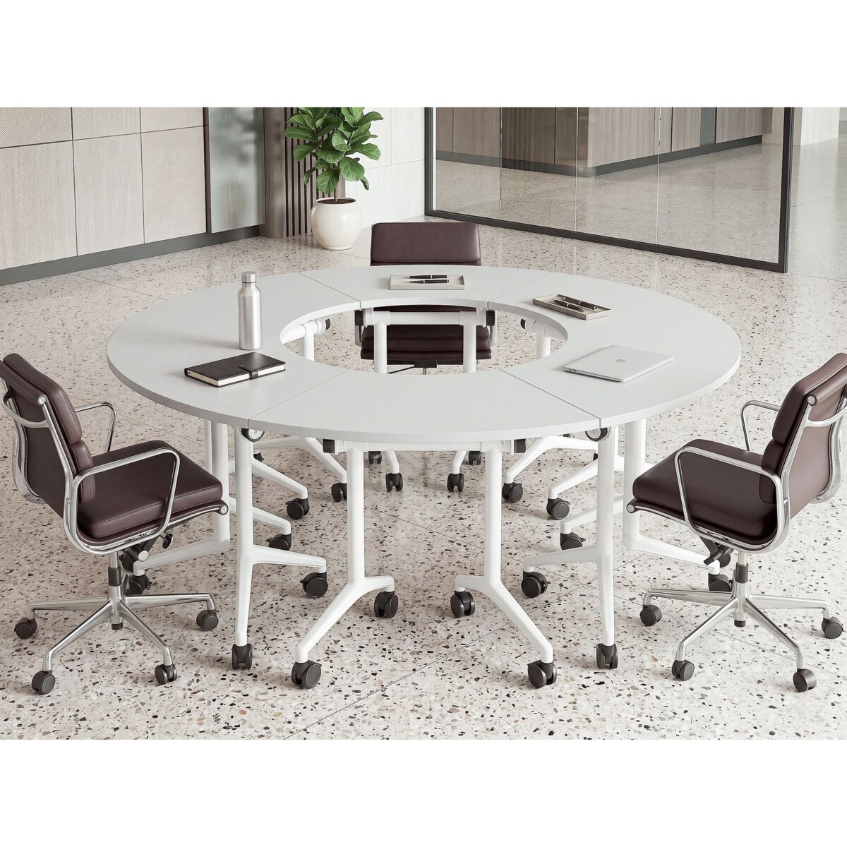 Składany moduł narożny biurka CAVI 90 cm x 64 cm Biały