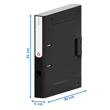 Segregator A4 Na Dokumenty Stojący 5 Cm Wąski Plastikowy Nowoczesny Czarny