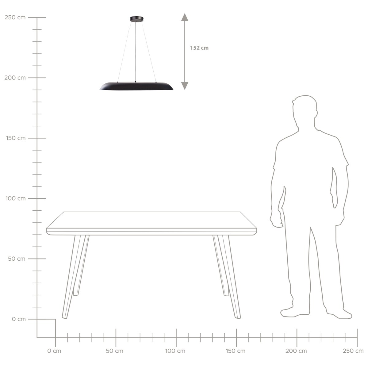 Lampa wisząca LED SURKO Metal Czarny