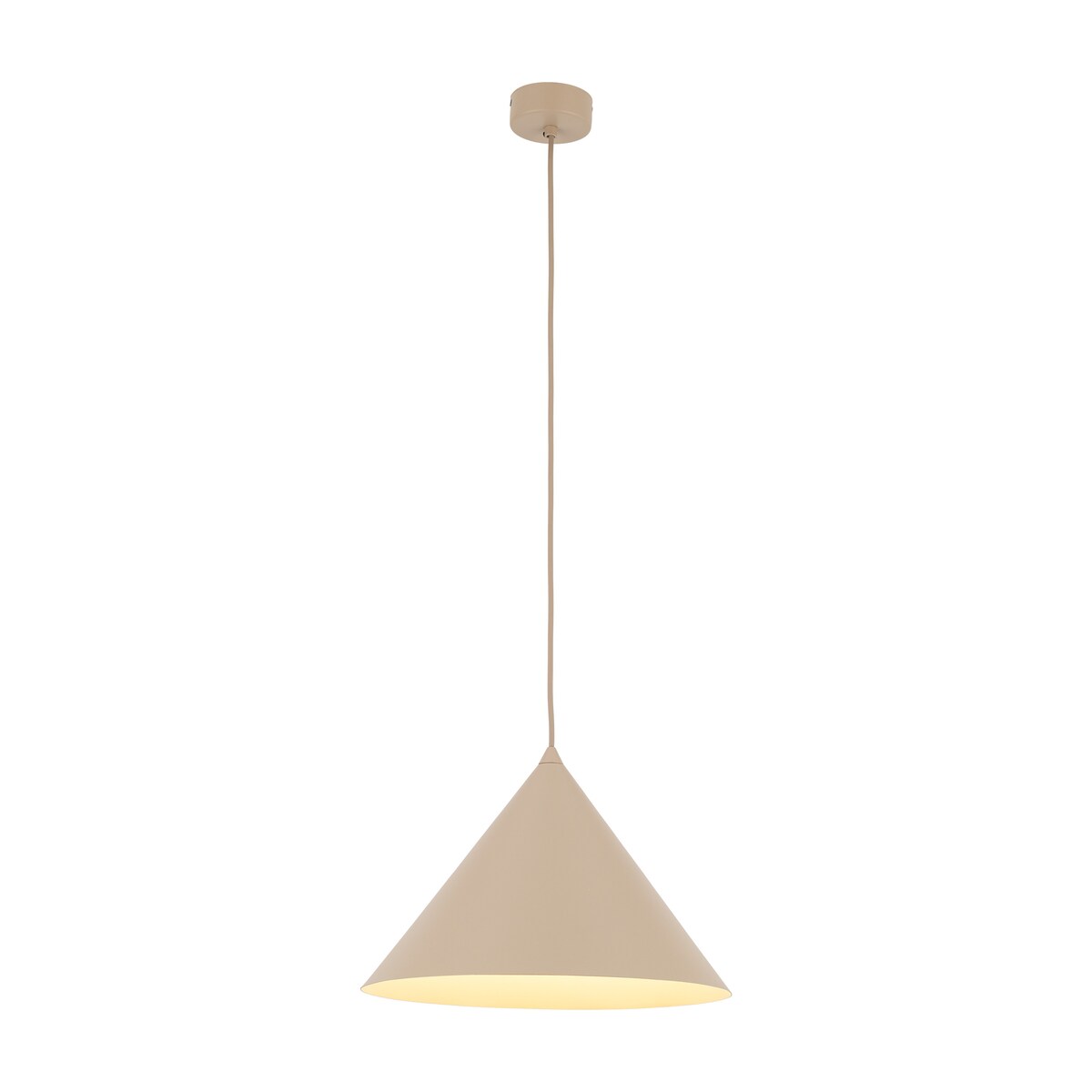 Lampa wisząca TK Lighting CONO SABIA L beżowa E27 regulowana wysokość 165 cm nowoczesna do salonu i jadalni
