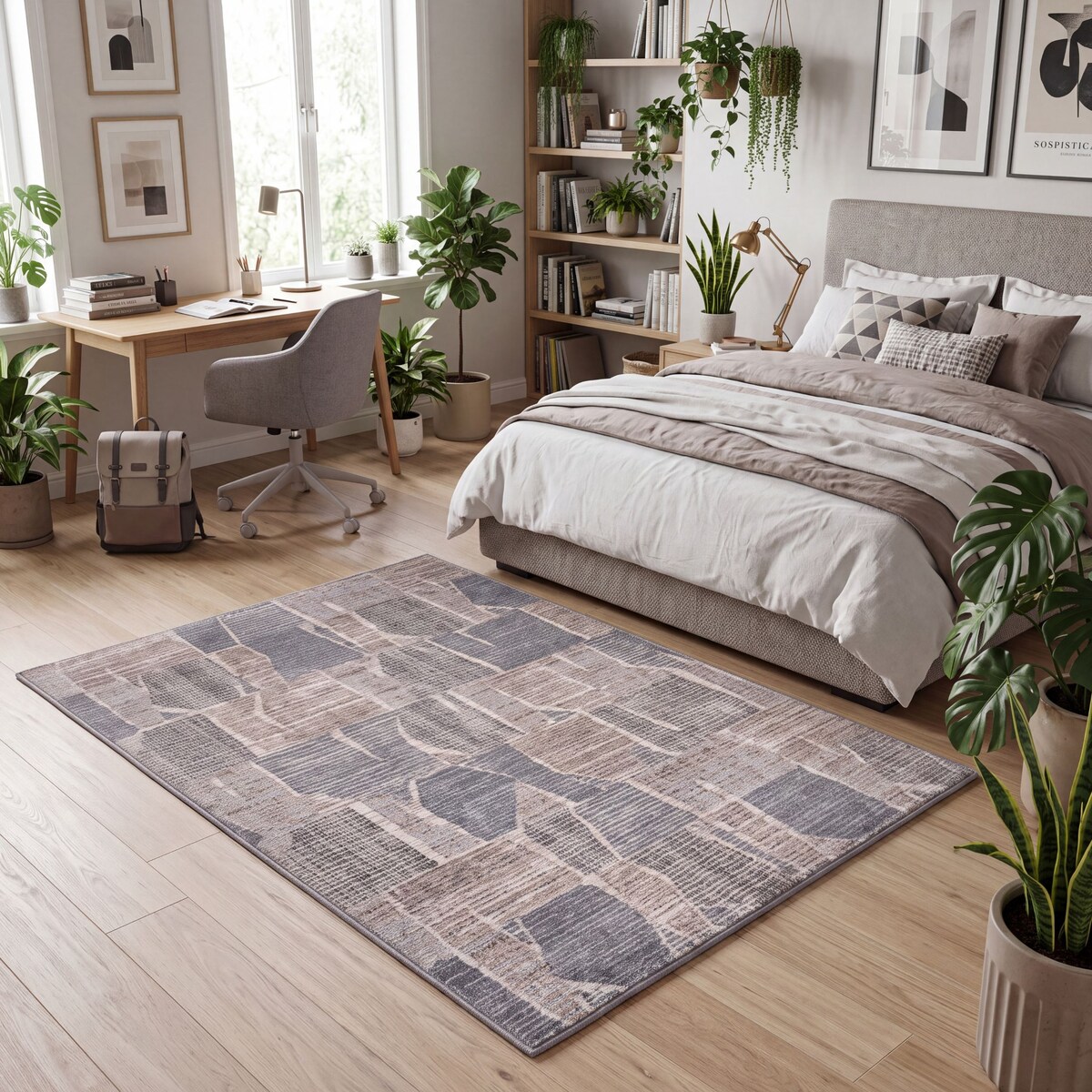 Dywan nowoczesny Avino 200x300 cm geometryczny granatowy