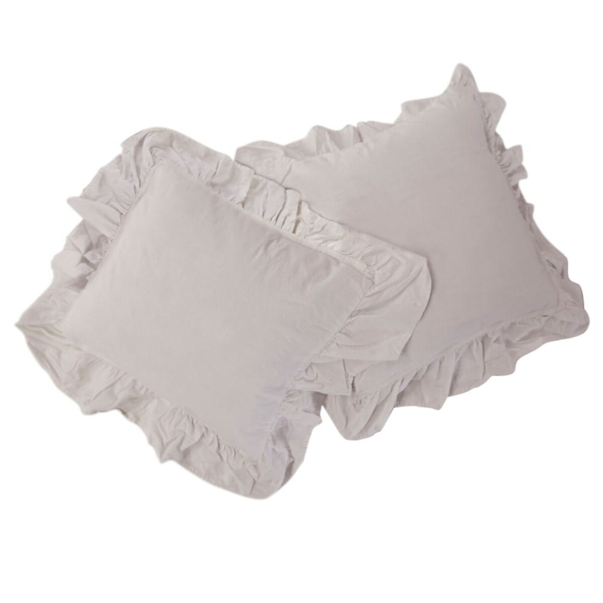 Pościel bawełniana 160x200 z falbanką Stonewashed Exclusive, Natural Cream