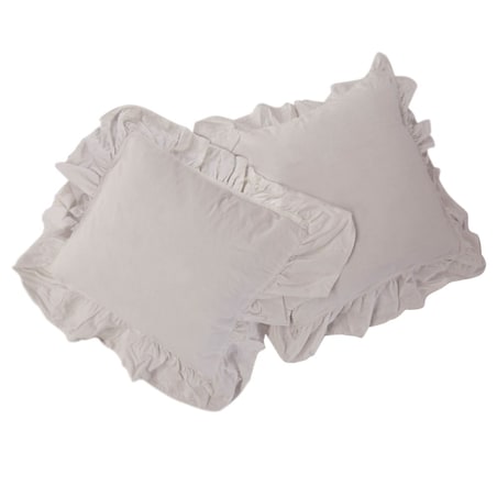 Pościel bawełniana 160x200 z falbanką Stonewashed Exclusive, Natural Cream