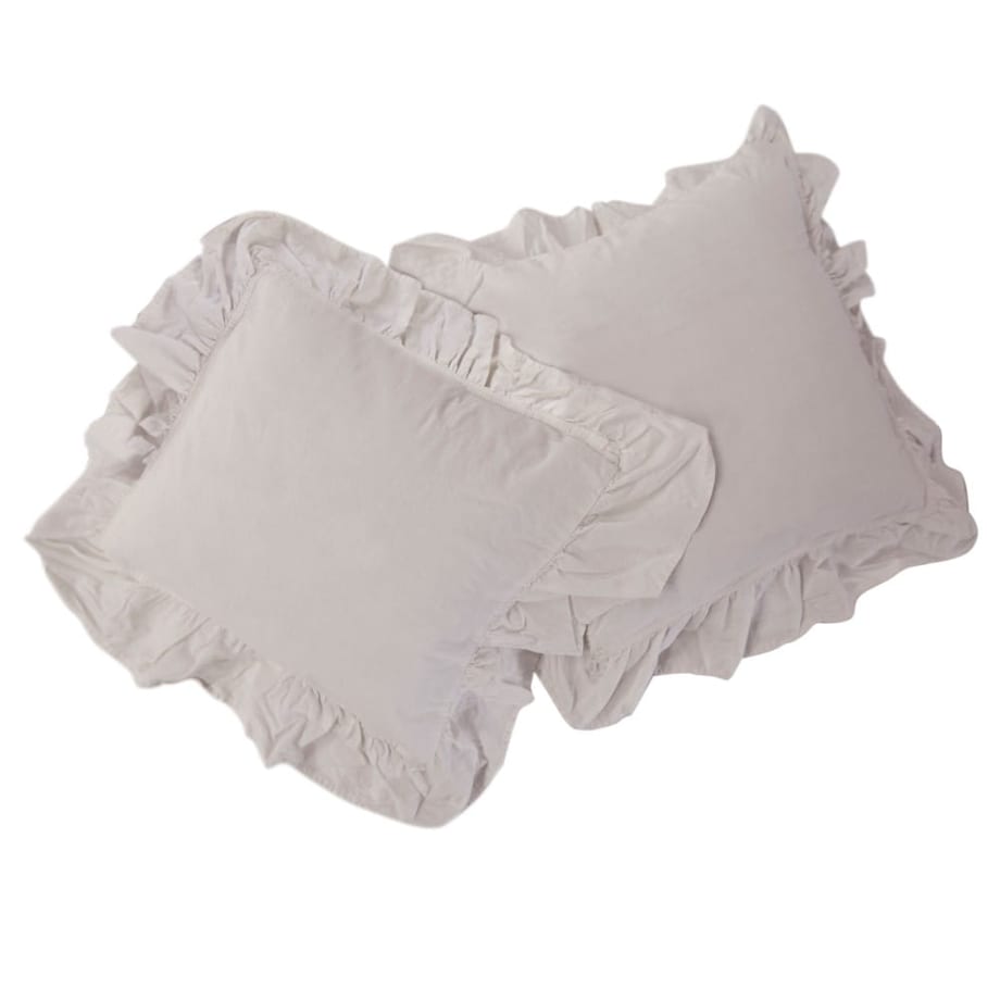 Pościel bawełniana 160x200 z falbanką Stonewashed Exclusive, Natural Cream