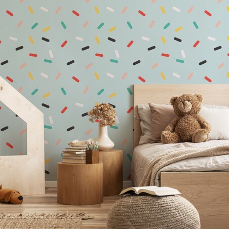 Tapeta Dla Dzieci KOLOROWE Wzorki