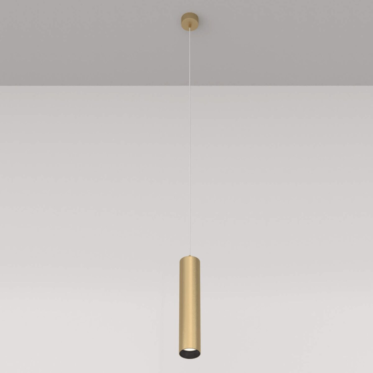 Lampa wisząca Focus P075PL-01MG nad stół tuba złota