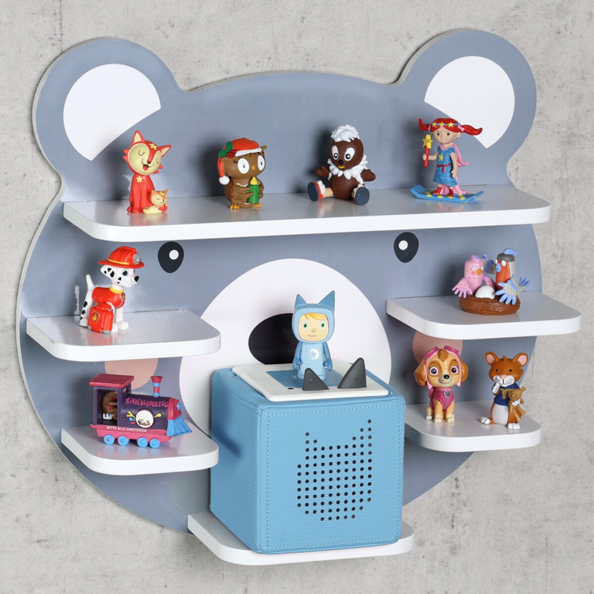 Półka ścienna z uszami do pokoju dziecięcego, 45 cm