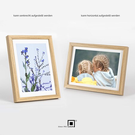 Ramka na zdjęcia 15x20 cm brązowa rama MDF z plexi do postawienia powieszenia klasyczna ramka