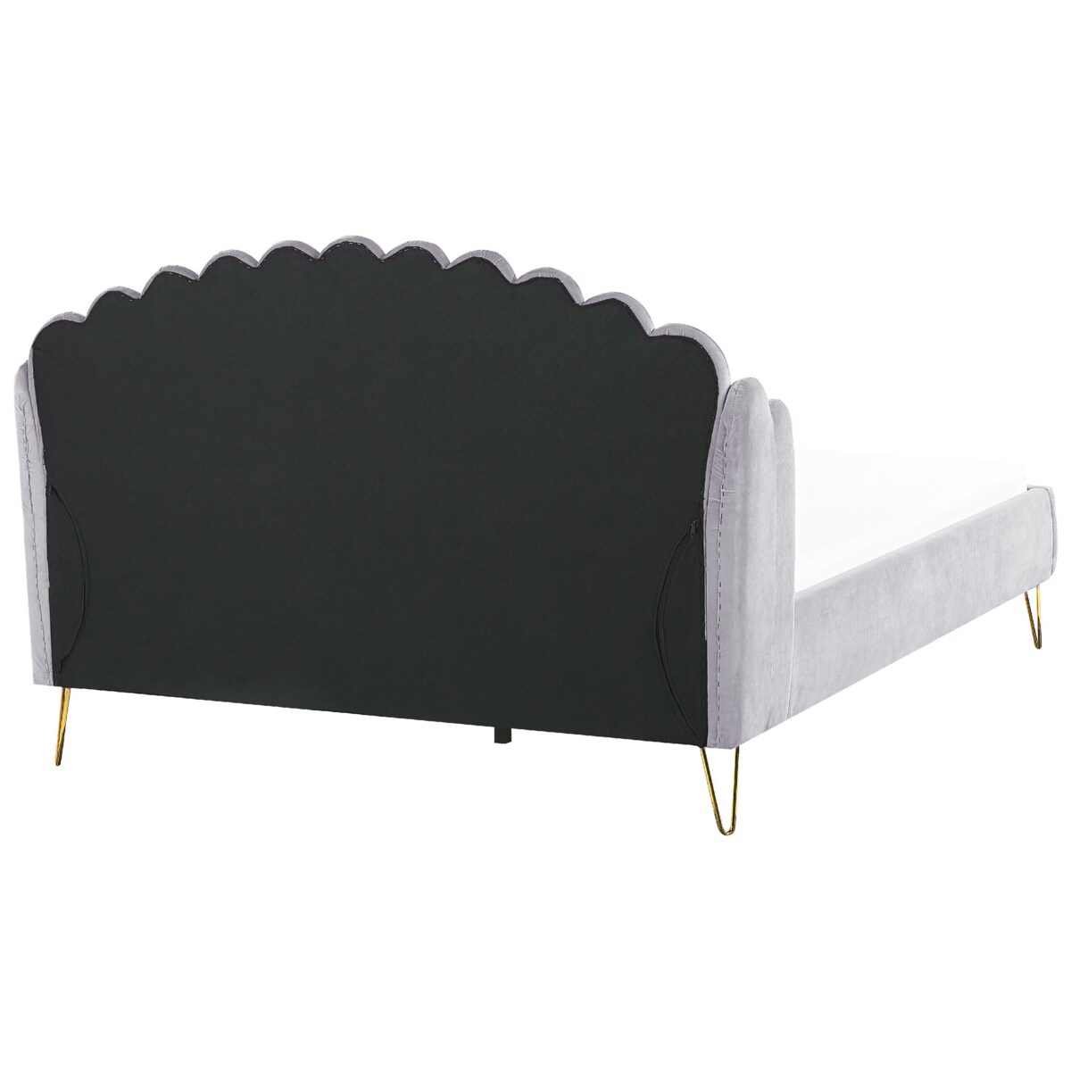 Łóżko welurowe 180 x 200 cm szare AMBILLOU