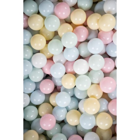 Mały Suchy Basen - szary + 80 piłek PASTELOWE