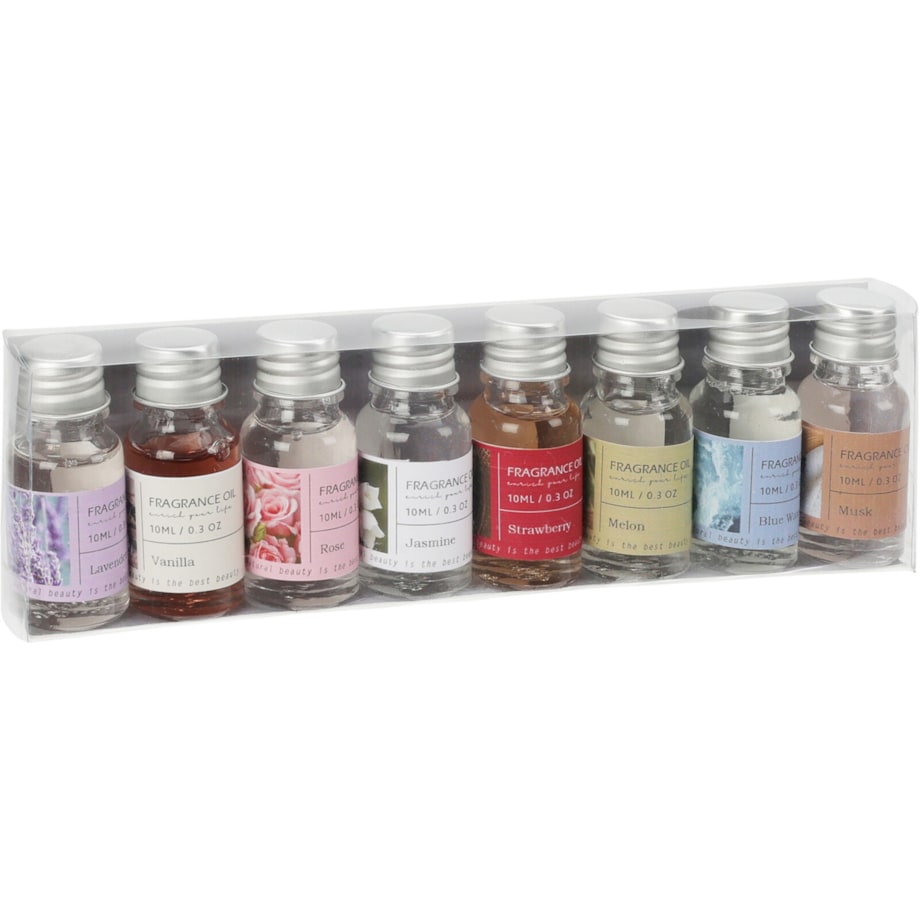 Zestaw do aromaterapii, 8 zapachów, 10 ml