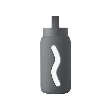 MUUKI MINI BOTTLE szklana butelka na wodę 500 ml, Smoke Grey