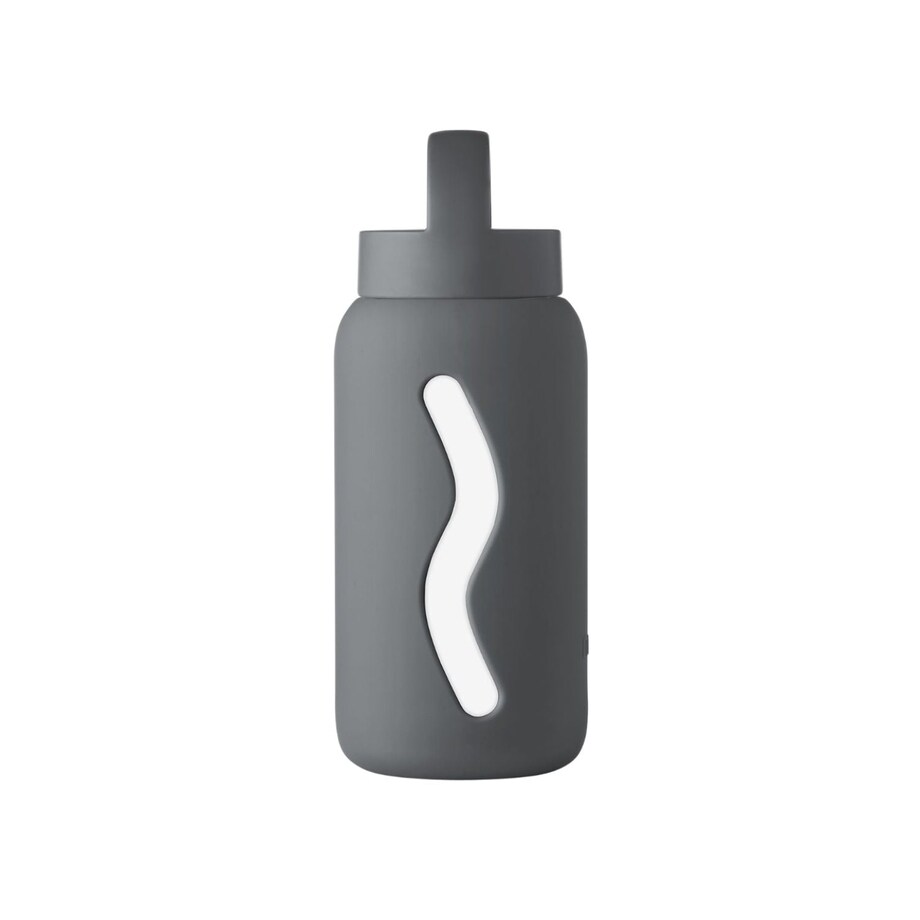 MUUKI MINI BOTTLE szklana butelka na wodę 500 ml, Smoke Grey