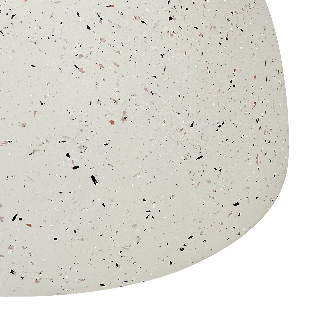Stolik pomocniczy CAORIA 40 cm 40 cm Efekt lastryko Białe lastryko