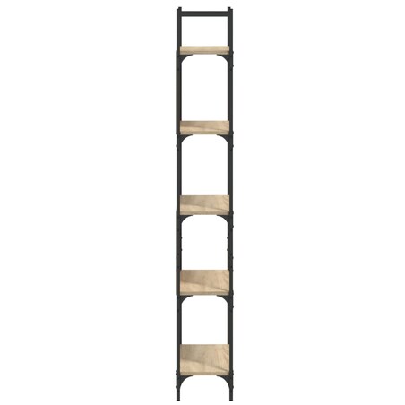 vidaXL 5-poziomowy regał na książki, dąb sonoma, 60,5x24x166,5 cm