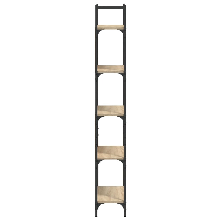 vidaXL 5-poziomowy regał na książki, dąb sonoma, 60,5x24x166,5 cm