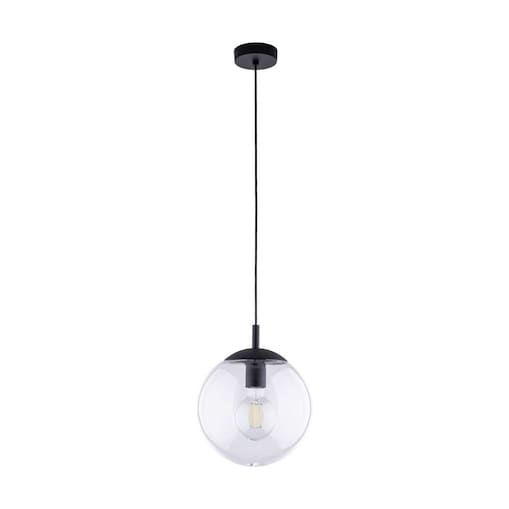 Lampa wisząca ESME transparentna szklana E27 czarna TK Lighting 3266 do salonu i kuchni