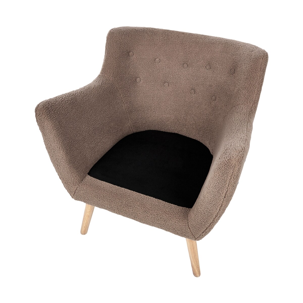 Fotel DRAMMEN Boucle Brązowy