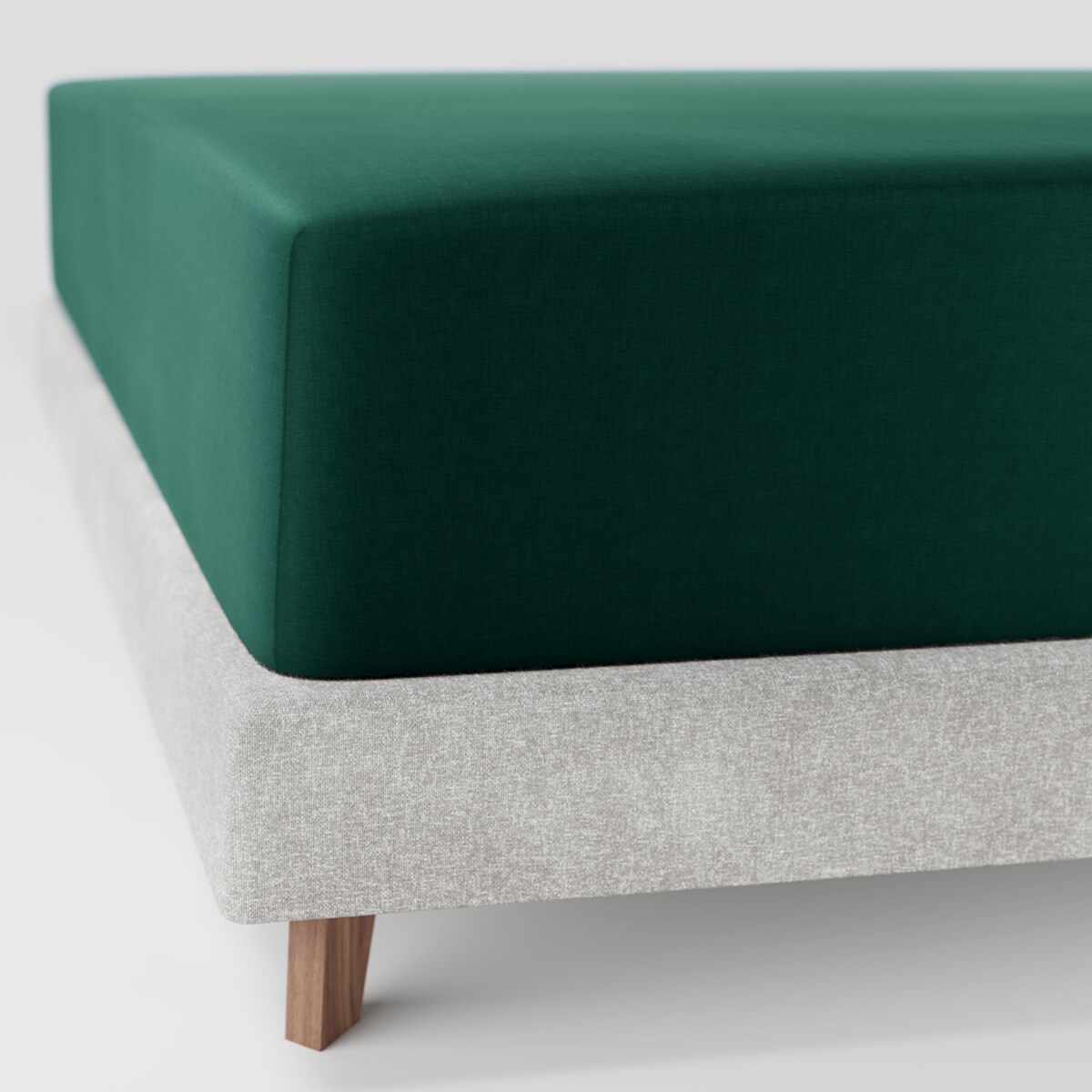 Prześcieradło z gumką 90x200 zielone satynowe PAN MATERAC 100% bawełna