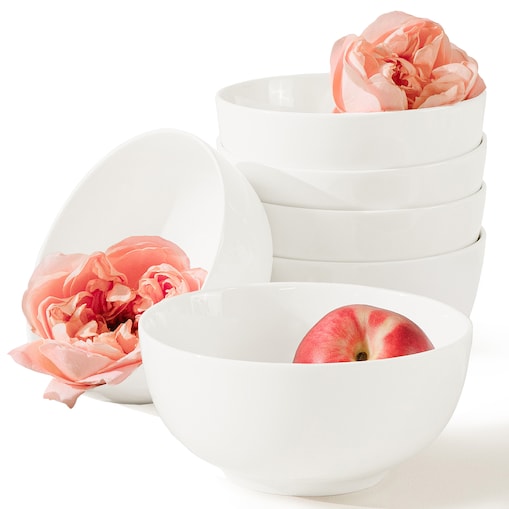 KONSIMO AD BELLA, Miska 6 szt., kolor ecru