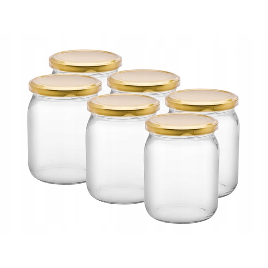 6x SŁOIK SZKLANY z nakrętką 500 ml na dżem weki przetwory ogórki papryka