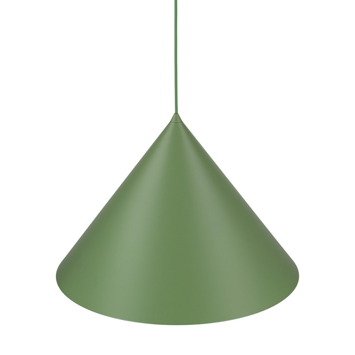 Zielona Lampa Wisząca Tk Lighting Cono Metalowy Stożek Xl Zielony Groszek