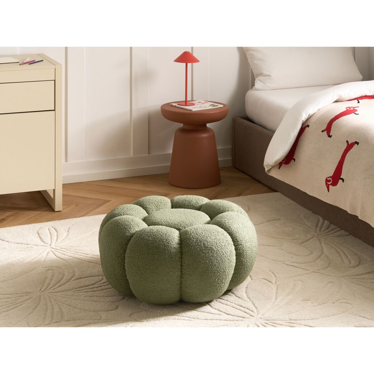 Puf BEAUFORT Boucle Zielony