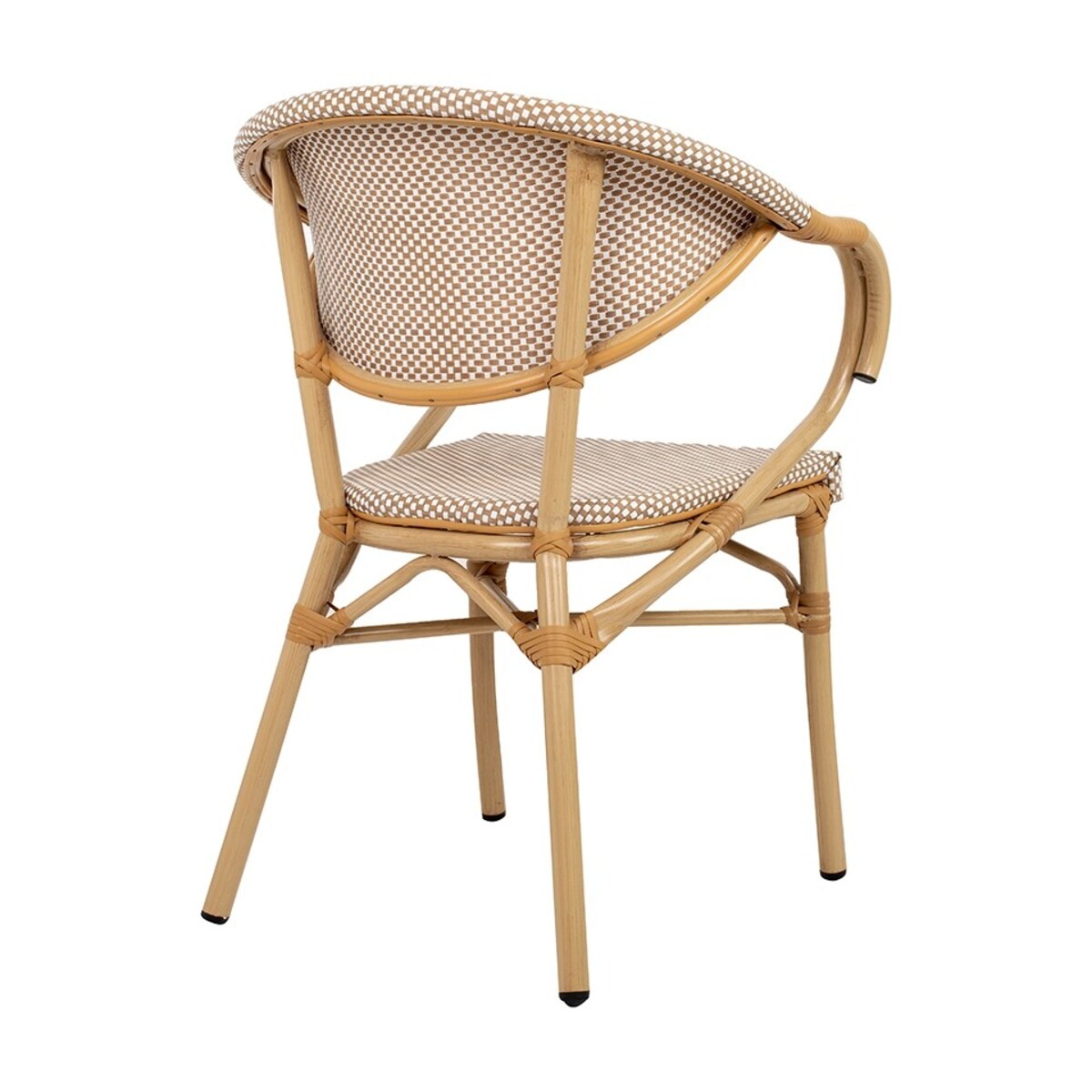 Krzesło CAFE BISTRO PARIS ARM jasnobrązowe rattan