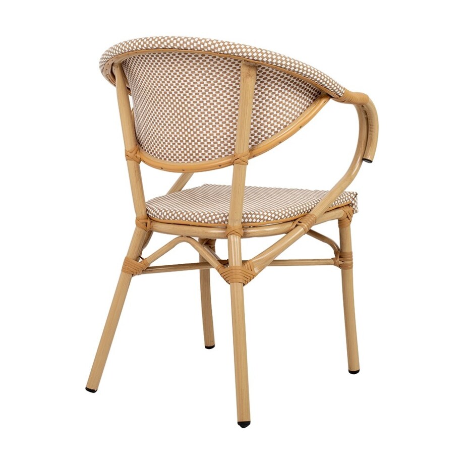 Krzesło CAFE BISTRO PARIS ARM jasnobrązowe rattan
