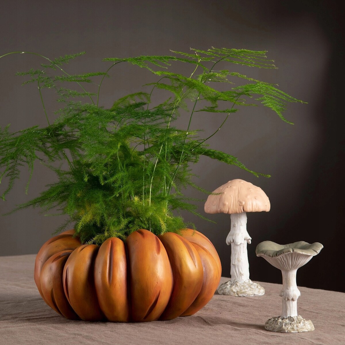 DONICZKA DYNIA POMARAŃCZOWA 25cm DUŻA NA JESIEŃ HALLOWEEN KWIATY OSŁONKA