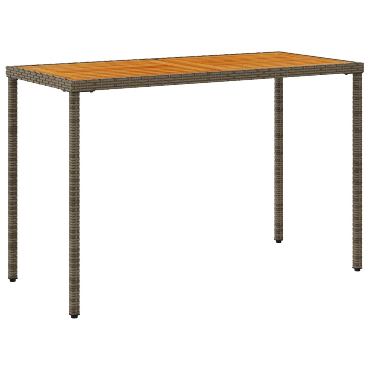vidaXL Stół ogrodowy z akacjowym blatem, szary, 115x54x74 cm