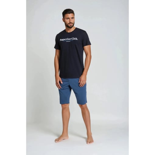 Piżama Zed 38366-99X Czarno-grafitowa Czarno-Grafitowy, L