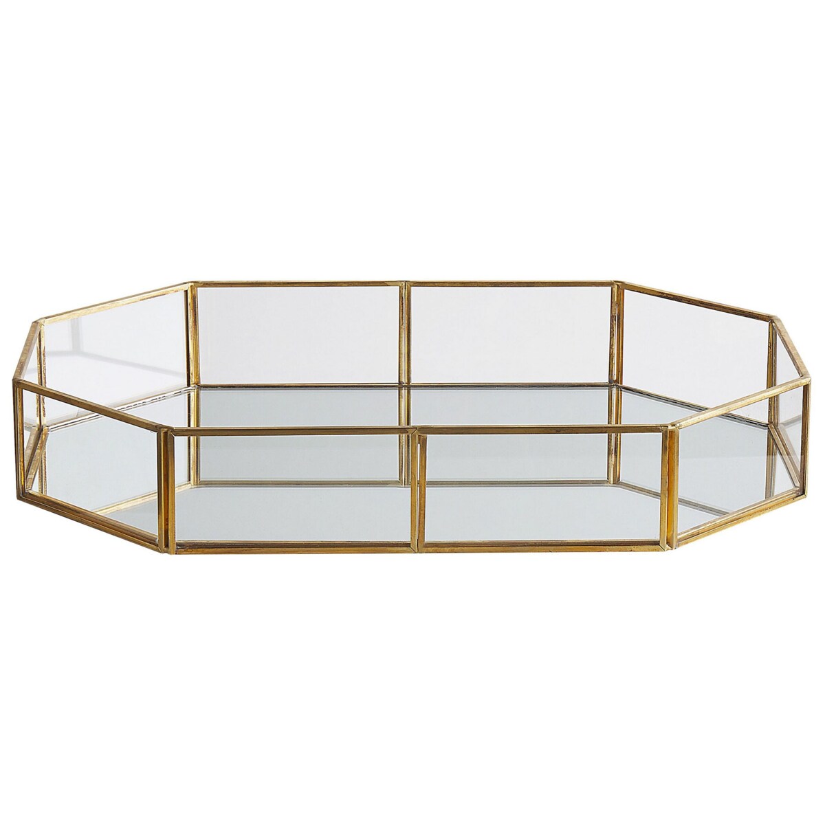 Taca dekoracyjna CHABRIS Lustrzany Szkło Złoty