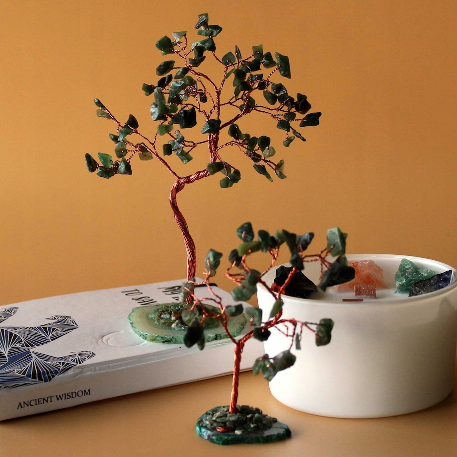 Drzewko SZCZĘŚCIA Zielony Awenturyn NA prezent upominek święta urodziny box